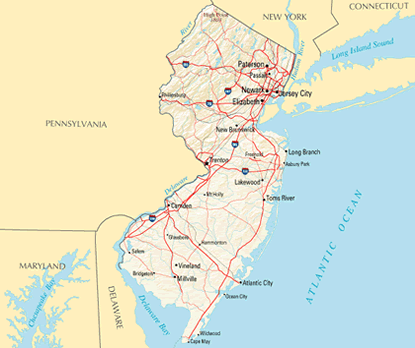 Download PDF map of New Jersey